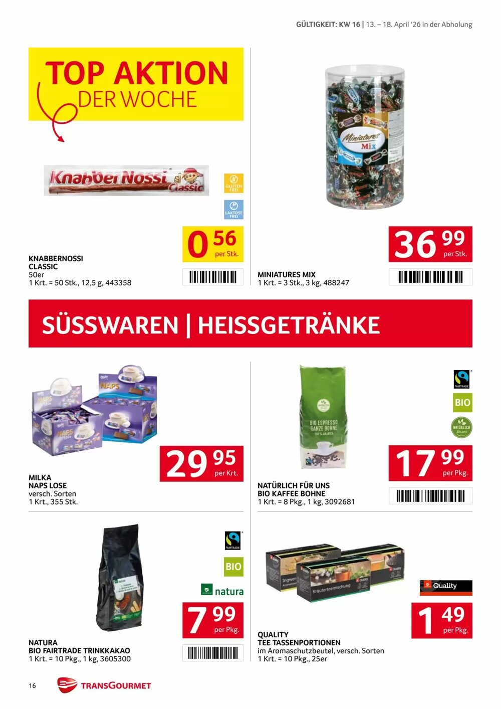Transgourmet Flugblatt (ab 13.04.2026) - Angebote und Prospekt - Seite 16