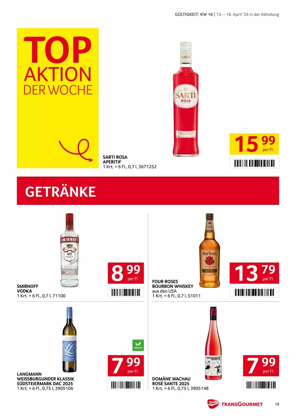 Transgourmet Flugblatt (ab 13.04.2026) - Angebote und Prospekt - Seite 19
