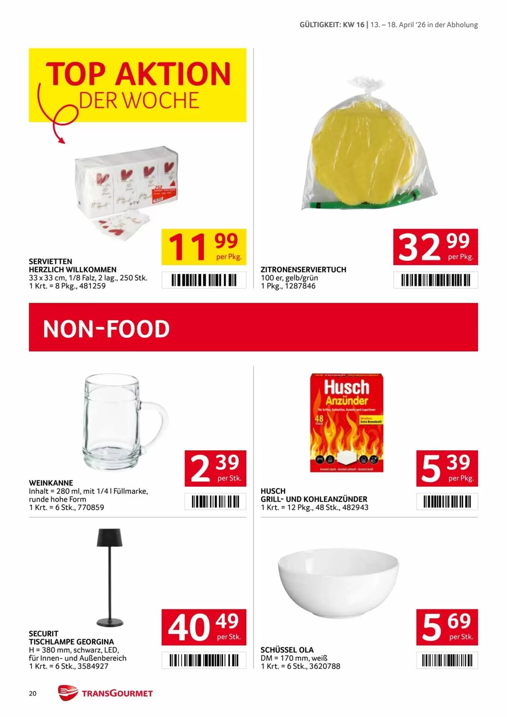 Transgourmet Flugblatt (ab 13.04.2026) - Angebote und Prospekt - Seite 20
