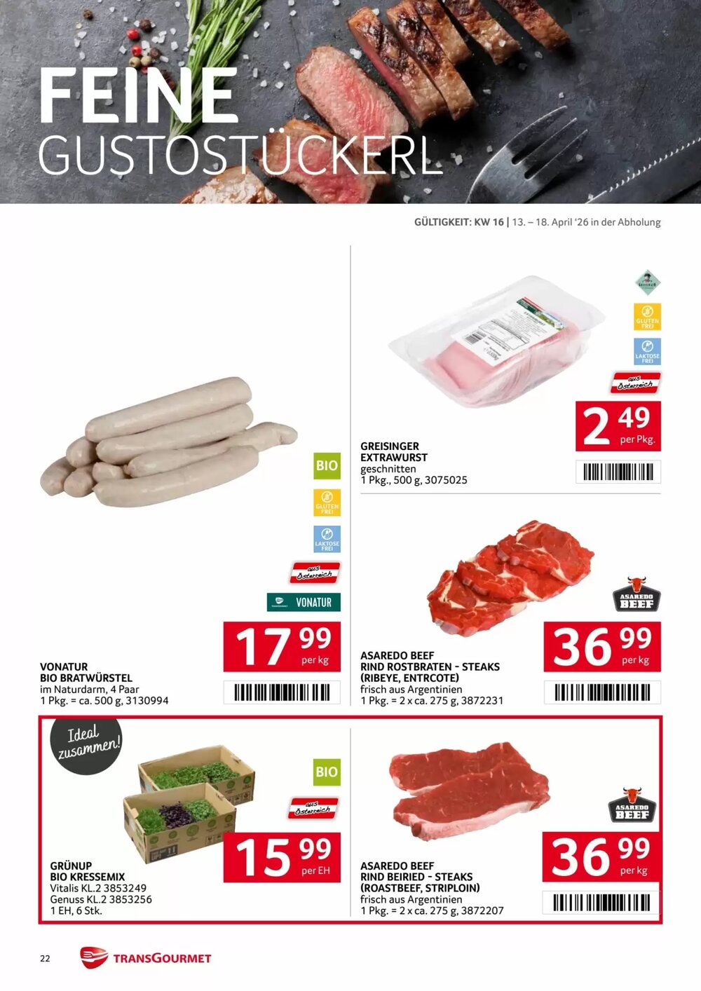 Transgourmet Flugblatt (ab 13.04.2026) - Angebote und Prospekt - Seite 22