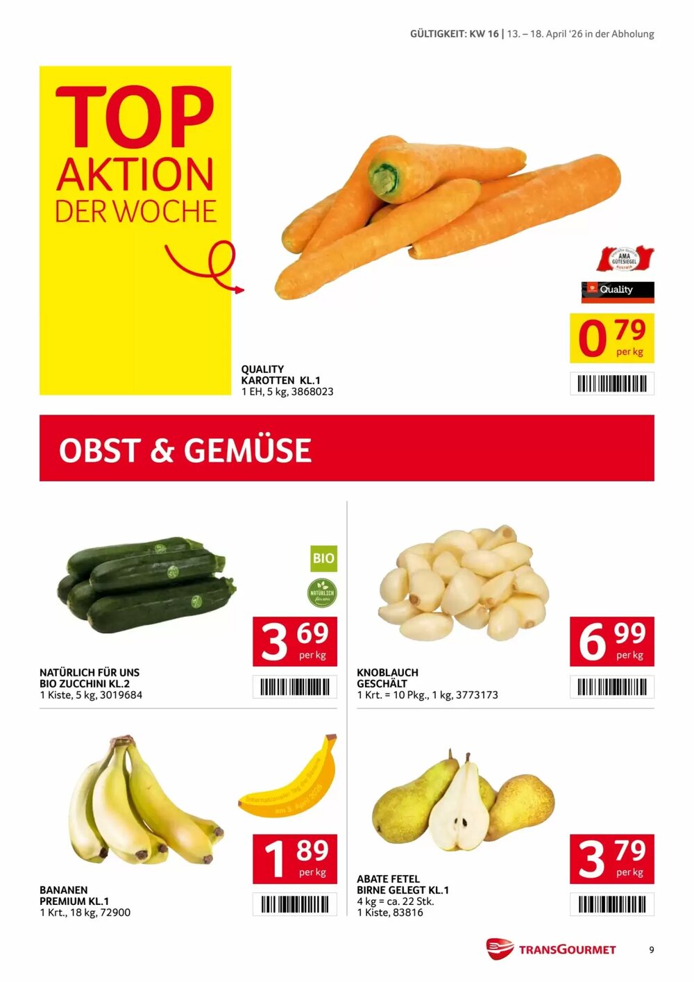 Transgourmet Flugblatt (ab 13.04.2026) - Angebote und Prospekt - Seite 9