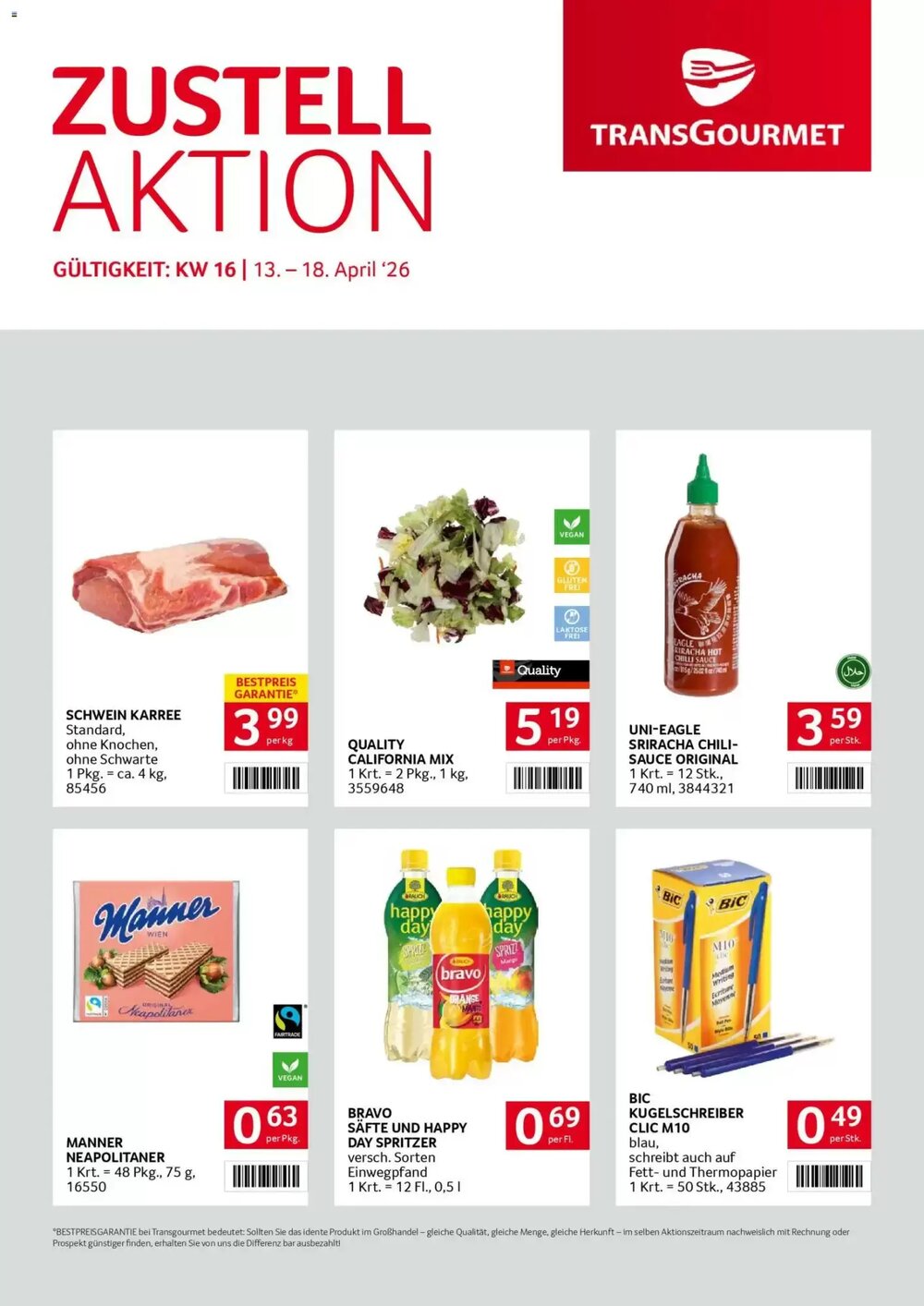 Transgourmet Flugblatt (ab 13.04.2026) - Angebote und Prospekt - Seite 1