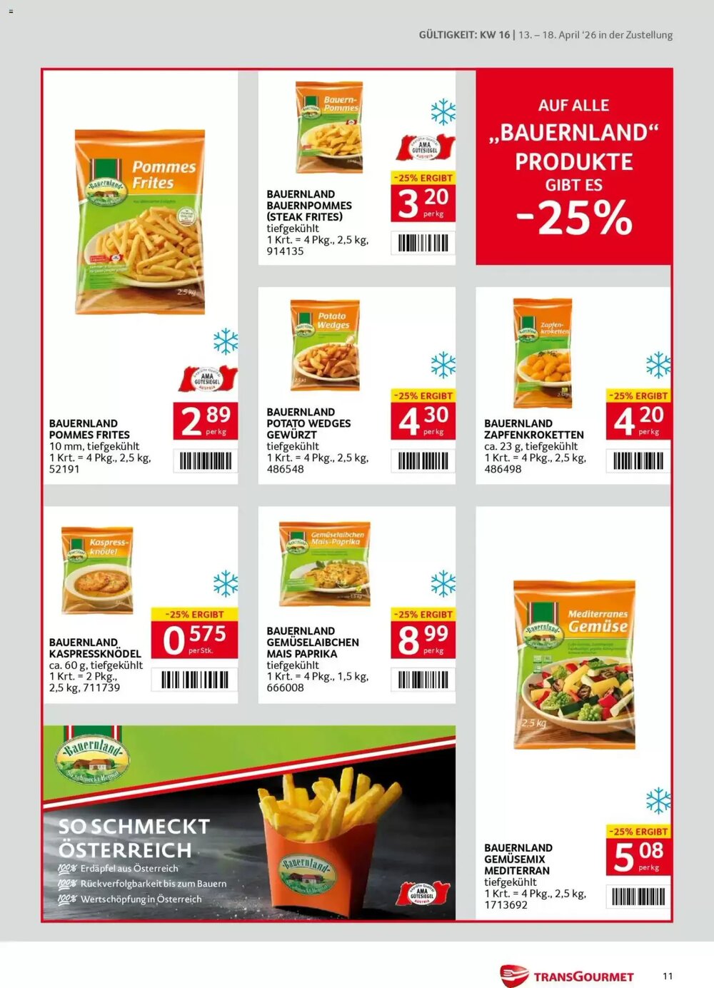 Transgourmet Flugblatt (ab 13.04.2026) - Angebote und Prospekt - Seite 11