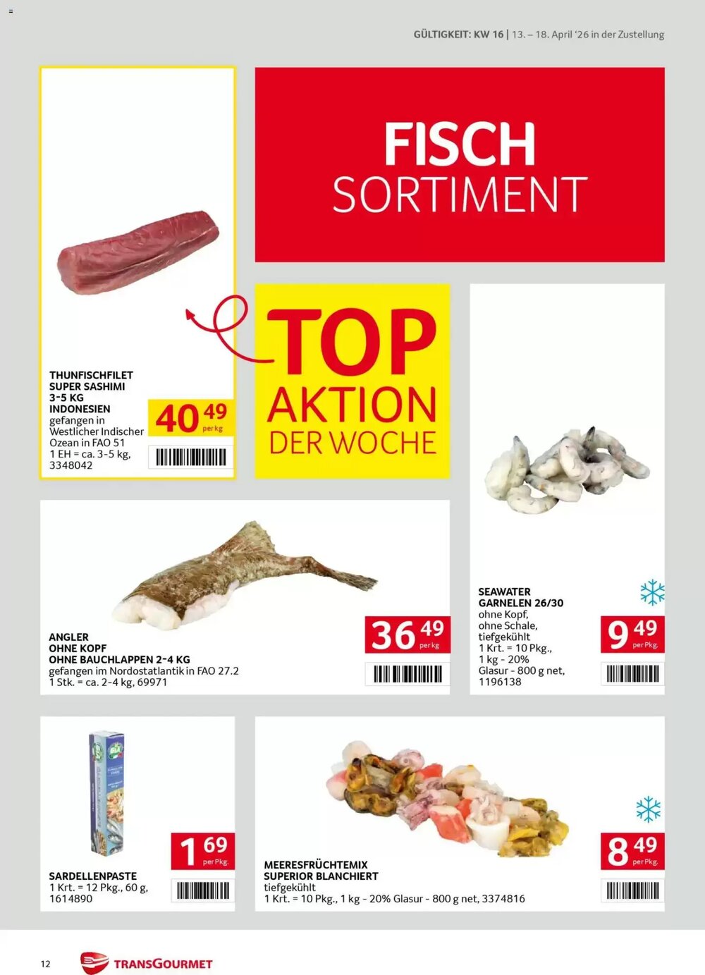 Transgourmet Flugblatt (ab 13.04.2026) - Angebote und Prospekt - Seite 12