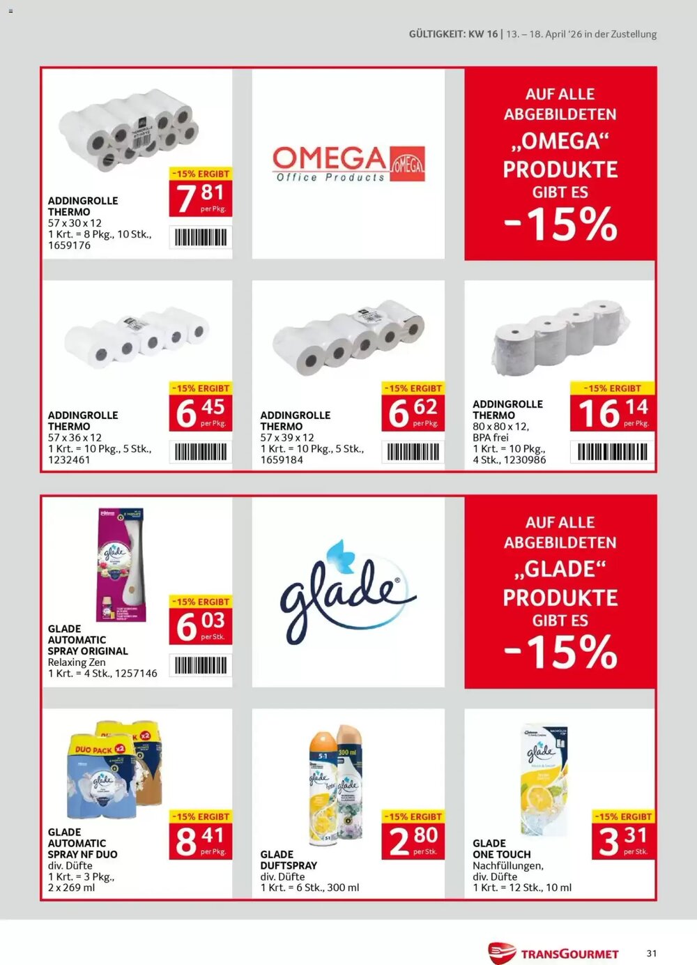 Transgourmet Flugblatt (ab 13.04.2026) - Angebote und Prospekt - Seite 31