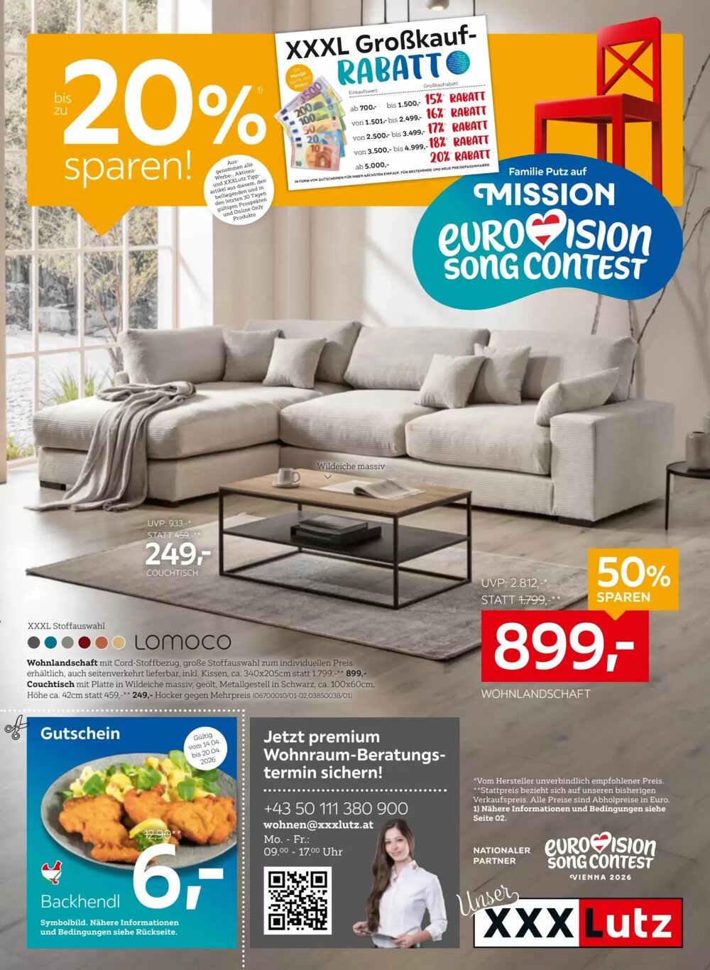 XXXLutz Flugblatt (ab 14.04.2026) - Angebote und Prospekt - Seite 1