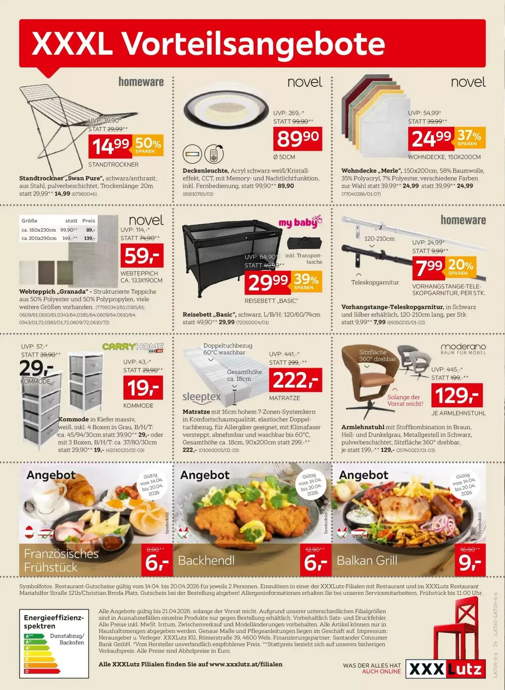 XXXLutz Flugblatt (ab 14.04.2026) - Angebote und Prospekt - Seite 24