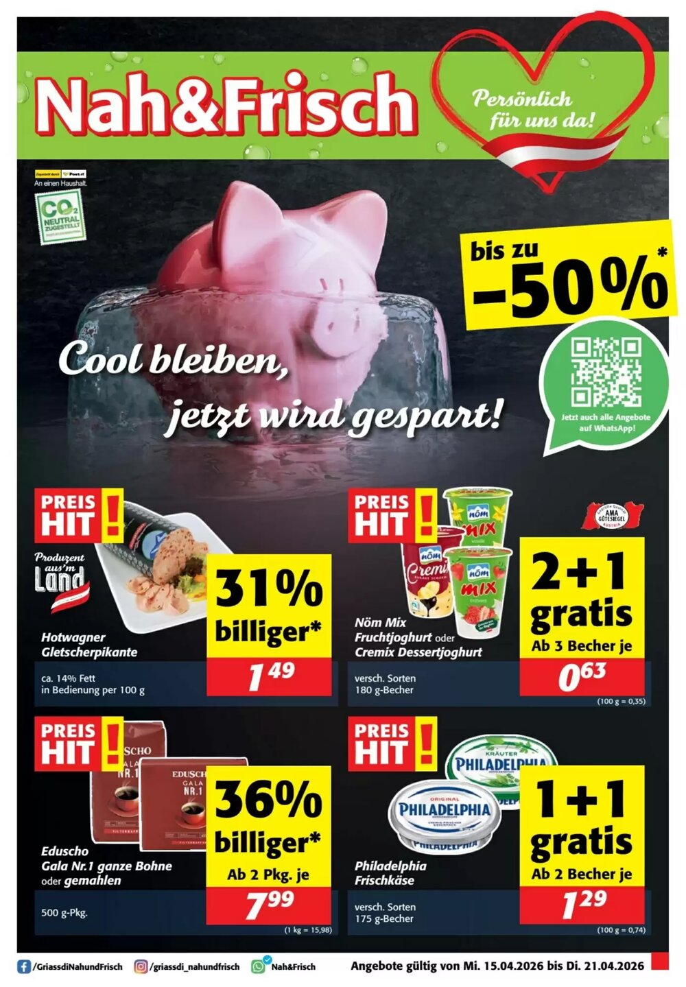 Nah&Frisch Flugblatt (ab 15.04.2026) - Angebote und Prospekt - Seite 1