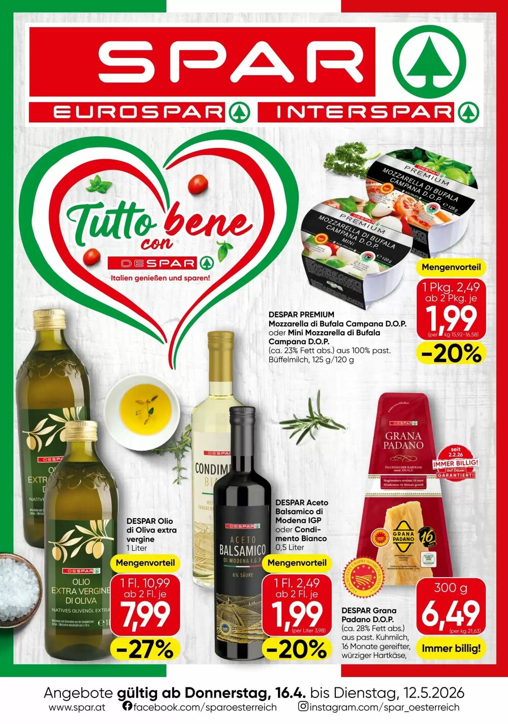 Spar Flugblatt (ab 16.04.2026) - Angebote und Prospekt - Seite 1