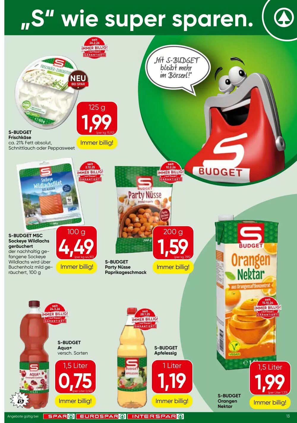 Spar Flugblatt (ab 16.04.2026) - Angebote und Prospekt - Seite 13