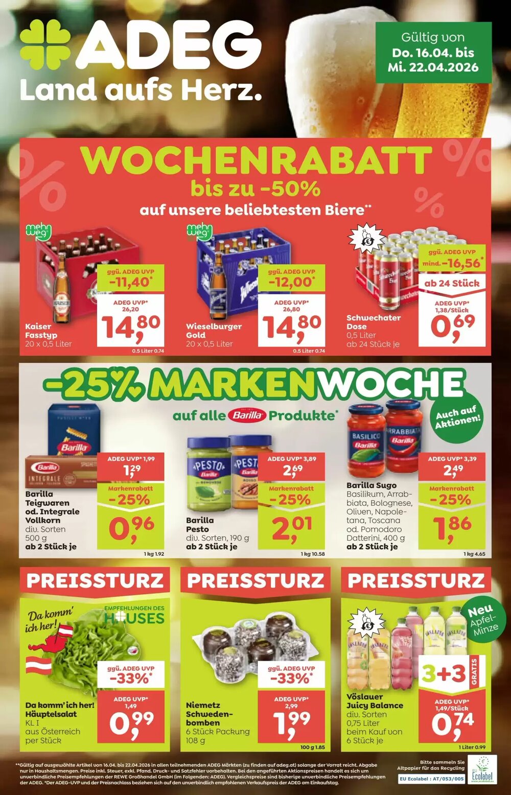 ADEG Flugblatt (ab 16.04.2026) - Angebote und Prospekt - Seite 1