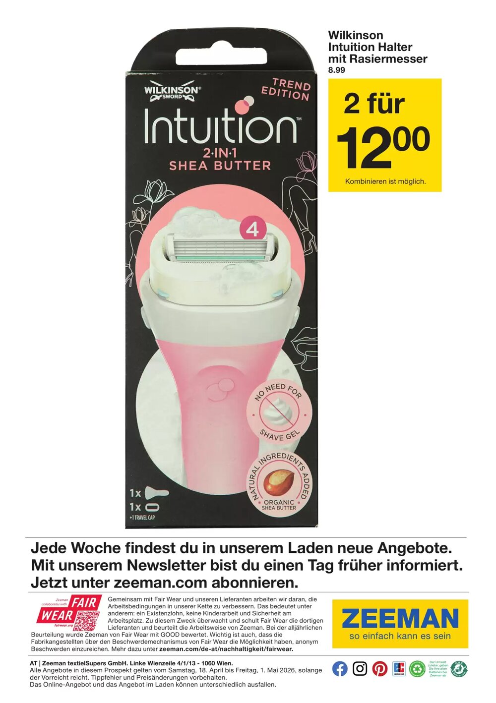 Zeeman Flugblatt (ab 18.04.2026) - Angebote und Prospekt - Seite 32