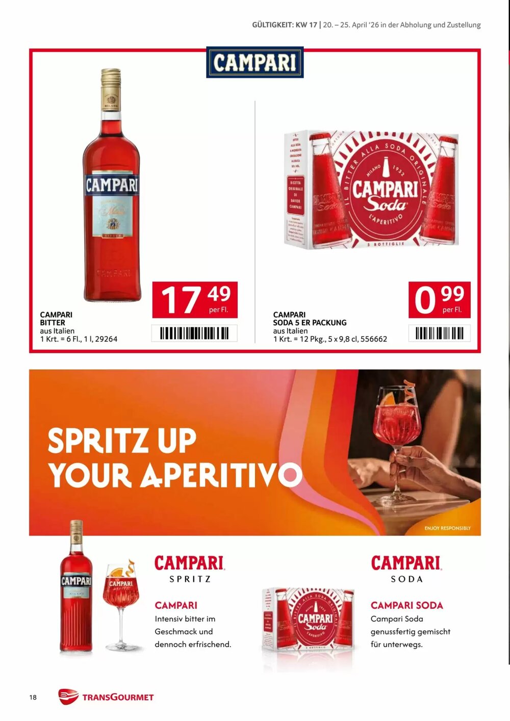 Transgourmet Flugblatt (ab 20.04.2026) - Angebote und Prospekt - Seite 18
