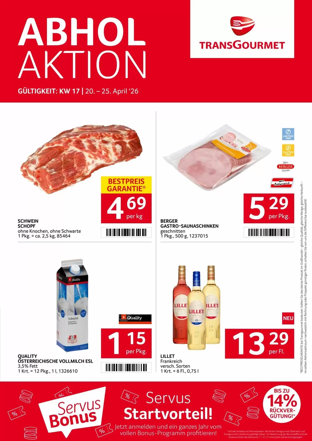 Transgourmet Flugblatt (ab 20.04.2026) - Angebote und Prospekt - Seite 1