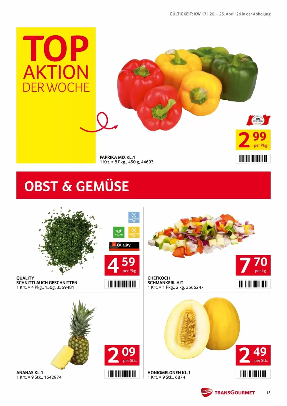 Transgourmet Flugblatt (ab 20.04.2026) - Angebote und Prospekt - Seite 13