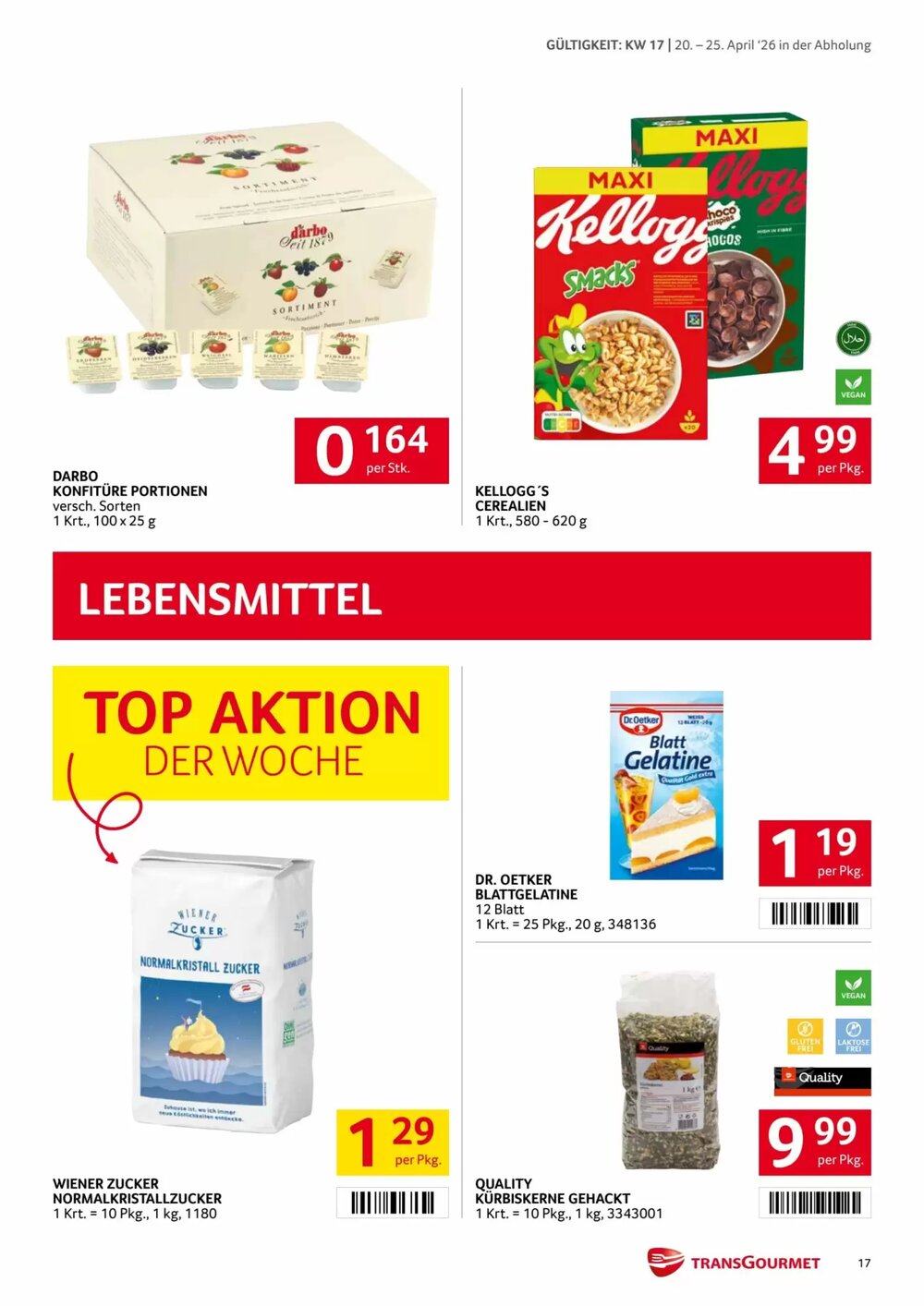Transgourmet Flugblatt (ab 20.04.2026) - Angebote und Prospekt - Seite 17