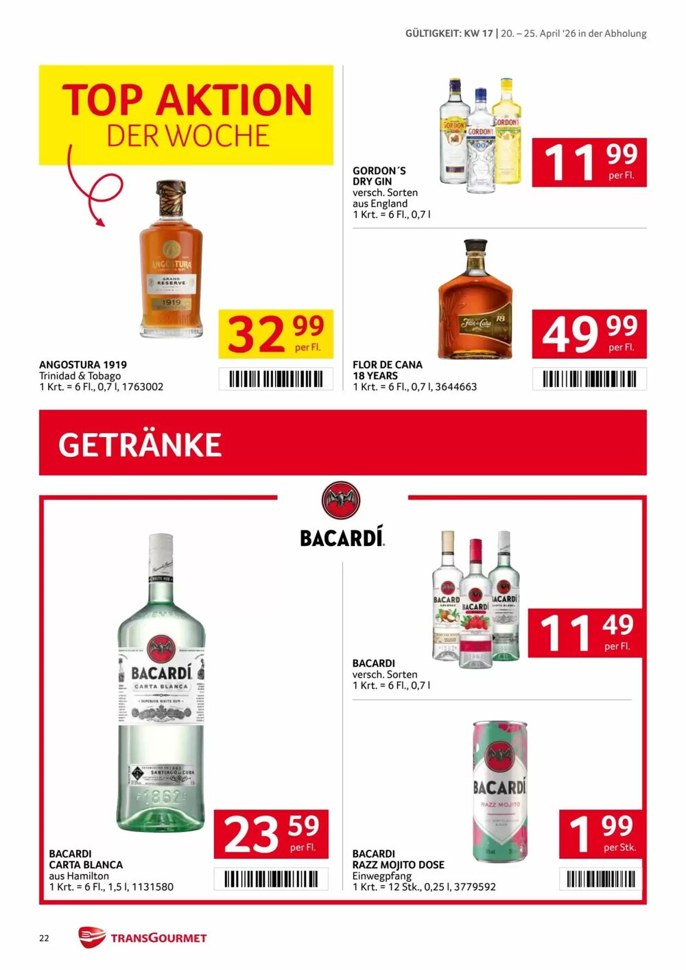 Transgourmet Flugblatt (ab 20.04.2026) - Angebote und Prospekt - Seite 22