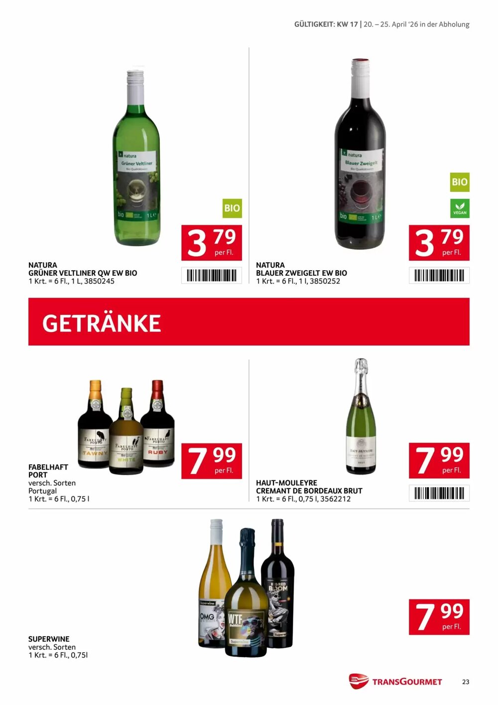 Transgourmet Flugblatt (ab 20.04.2026) - Angebote und Prospekt - Seite 23