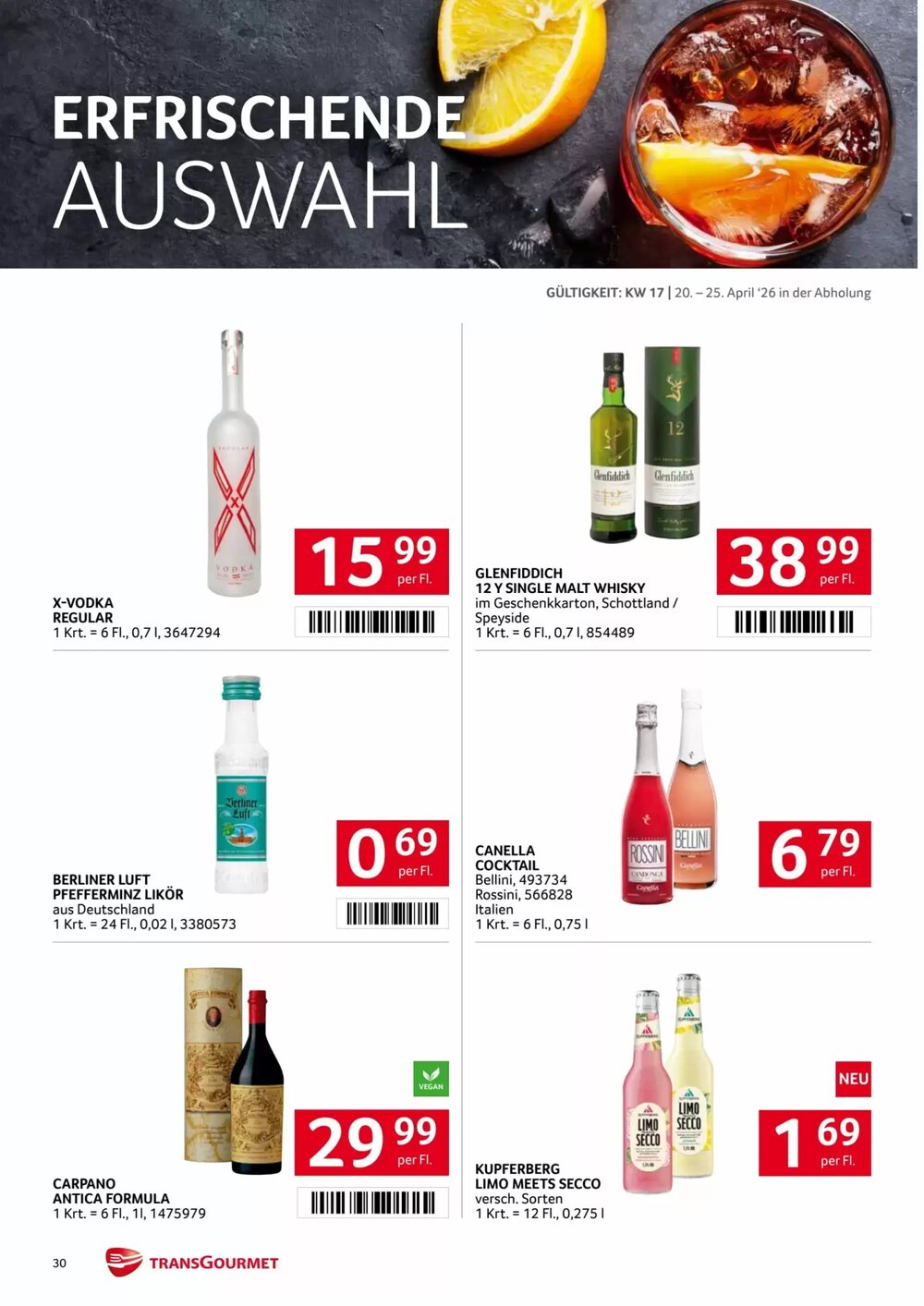 Transgourmet Flugblatt (ab 20.04.2026) - Angebote und Prospekt - Seite 30