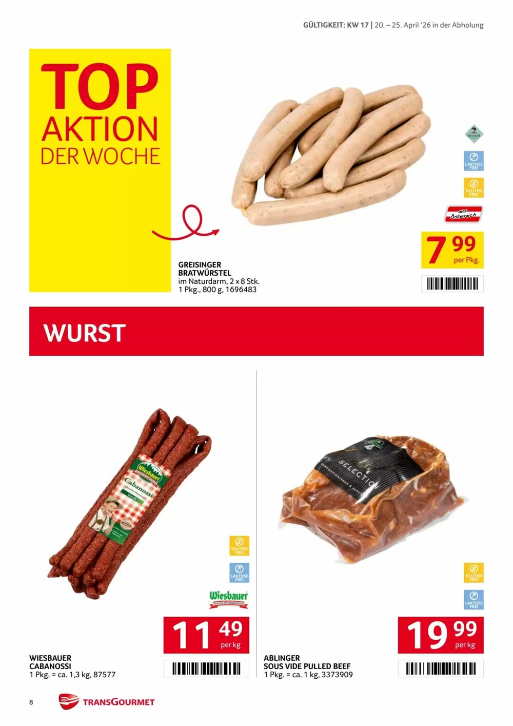Transgourmet Flugblatt (ab 20.04.2026) - Angebote und Prospekt - Seite 8