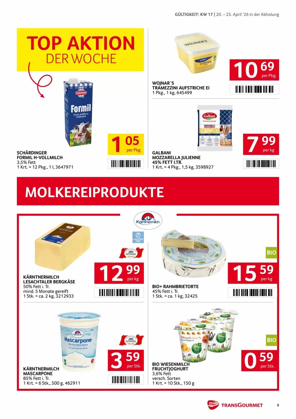 Transgourmet Flugblatt (ab 20.04.2026) - Angebote und Prospekt - Seite 9