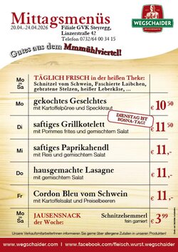 Wegschaider Flugblatt (ab 20.04.2026) - Angebote und Prospekt