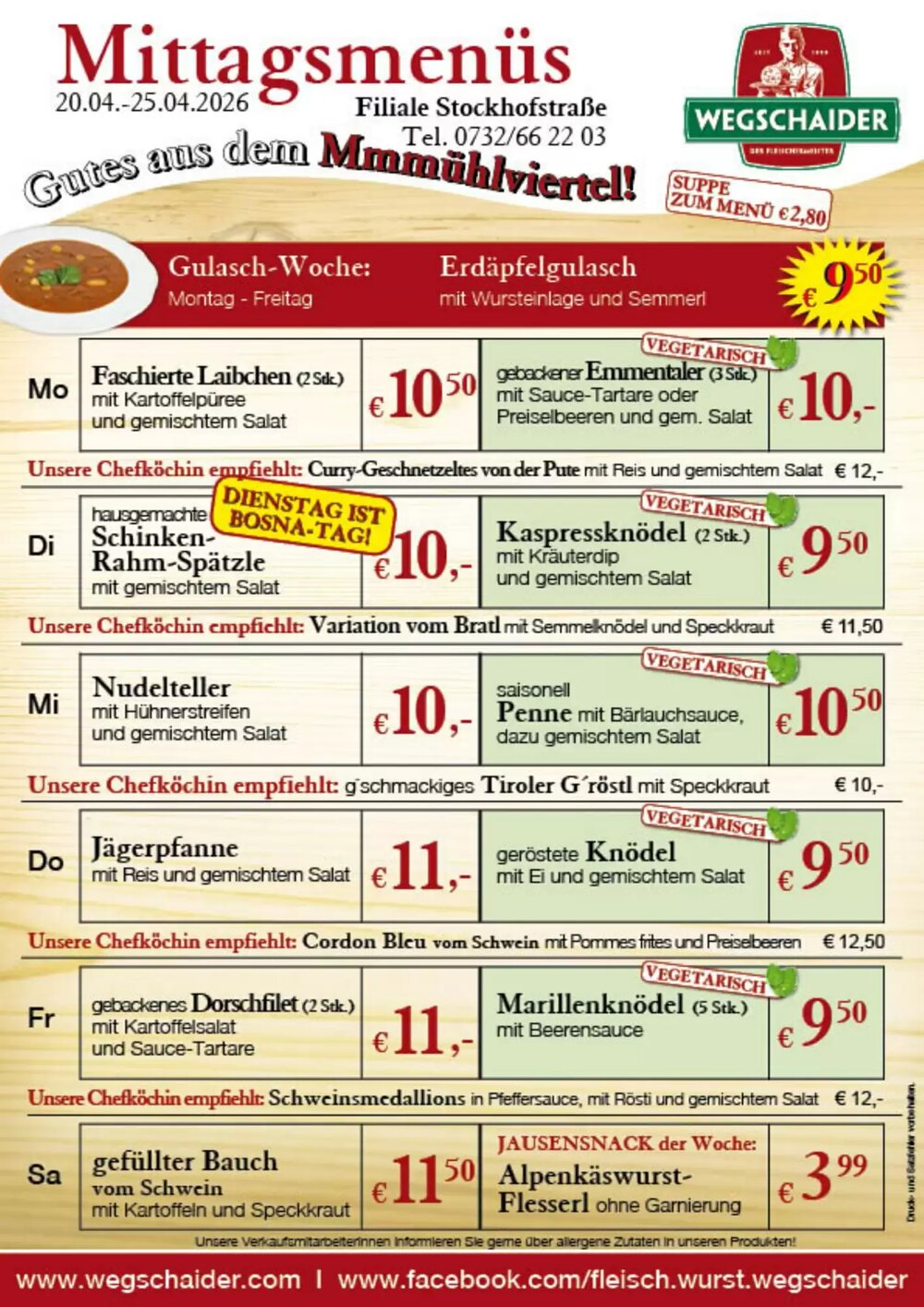 Wegschaider Flugblatt (ab 20.04.2026) - Angebote und Prospekt - Seite 2