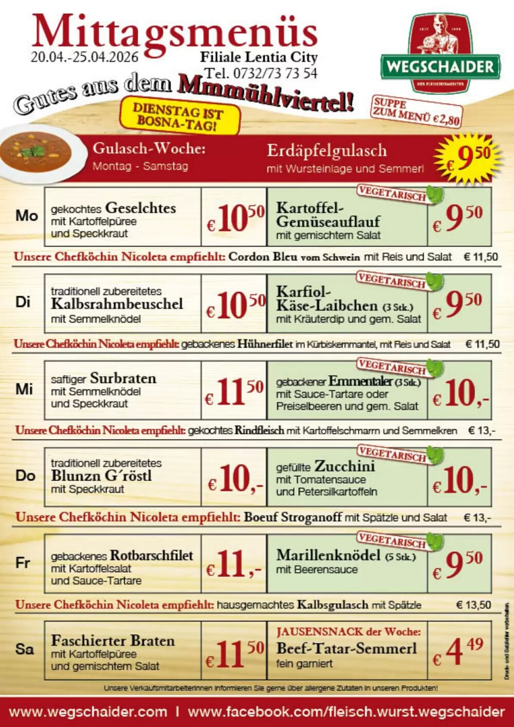 Wegschaider Flugblatt (ab 20.04.2026) - Angebote und Prospekt - Seite 8