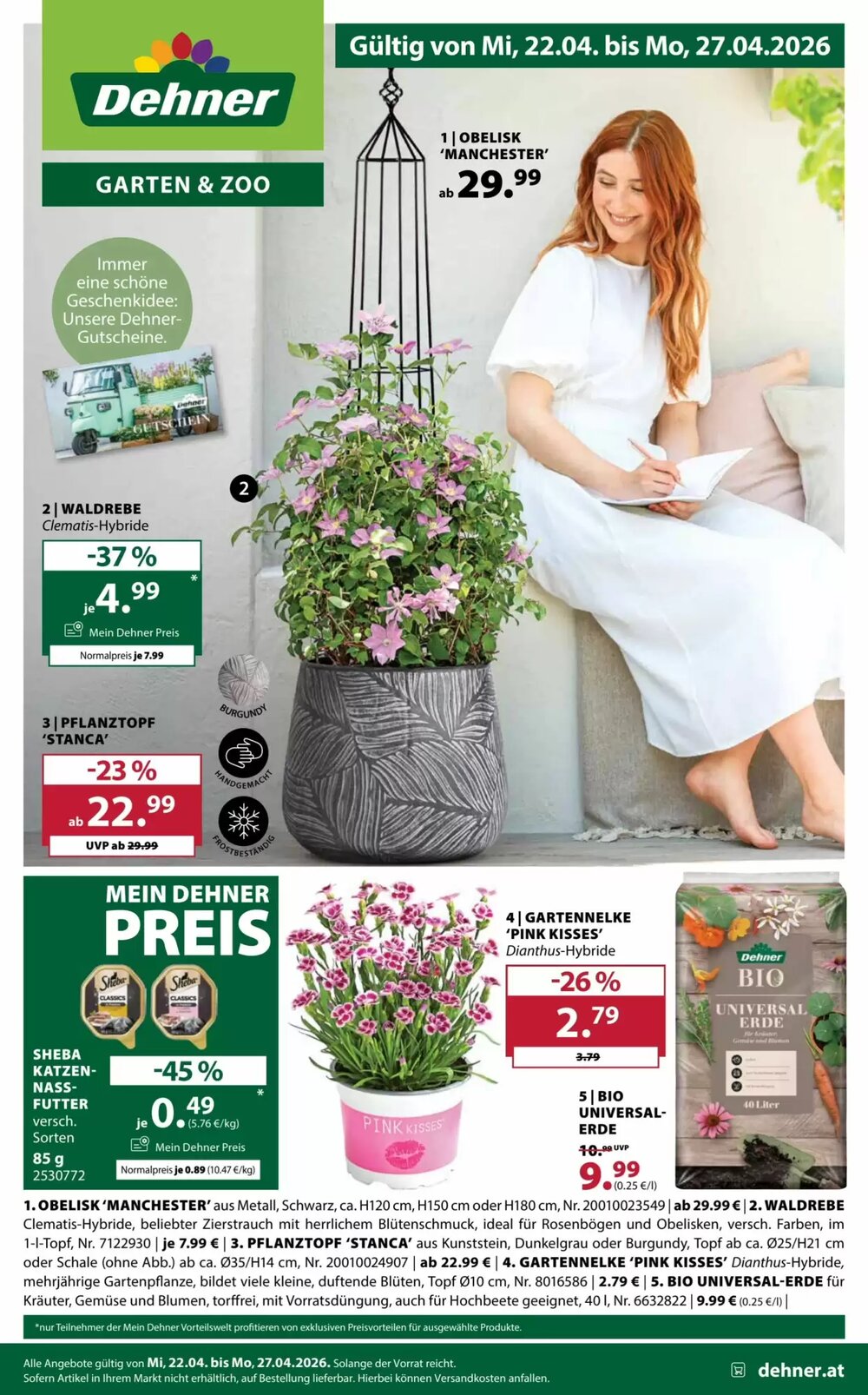 Dehner Flugblatt (ab 22.04.2026) - Angebote und Prospekt - Seite 1