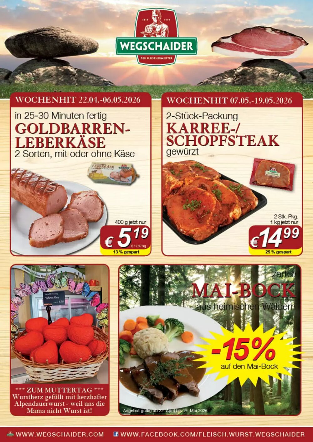 Wegschaider Flugblatt (ab 22.04.2026) - Angebote und Prospekt - Seite 1