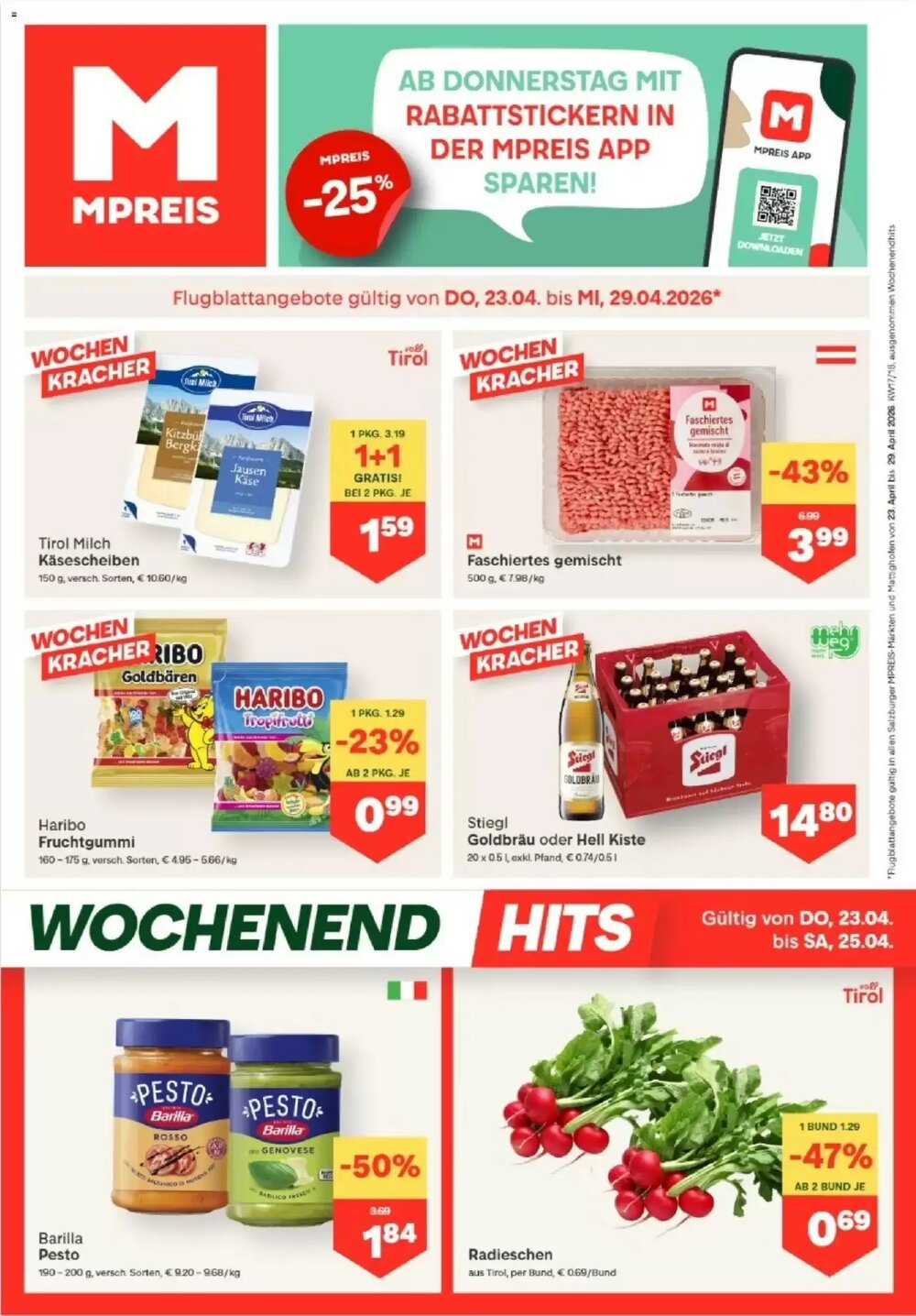 MPreis Flugblatt (ab 23.04.2026) - Angebote und Prospekt - Seite 1