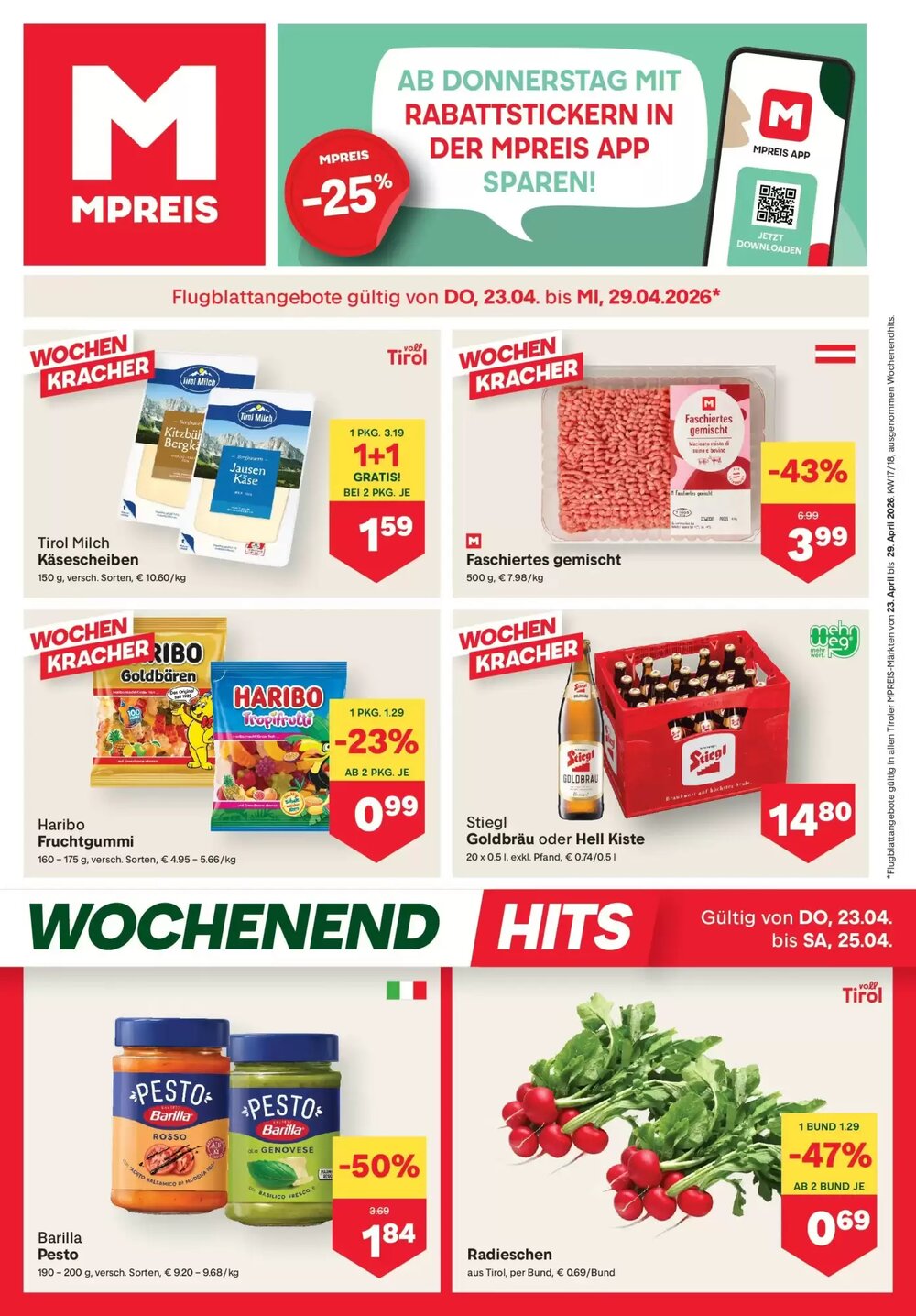 MPreis Flugblatt (ab 23.04.2026) - Angebote und Prospekt - Seite 1