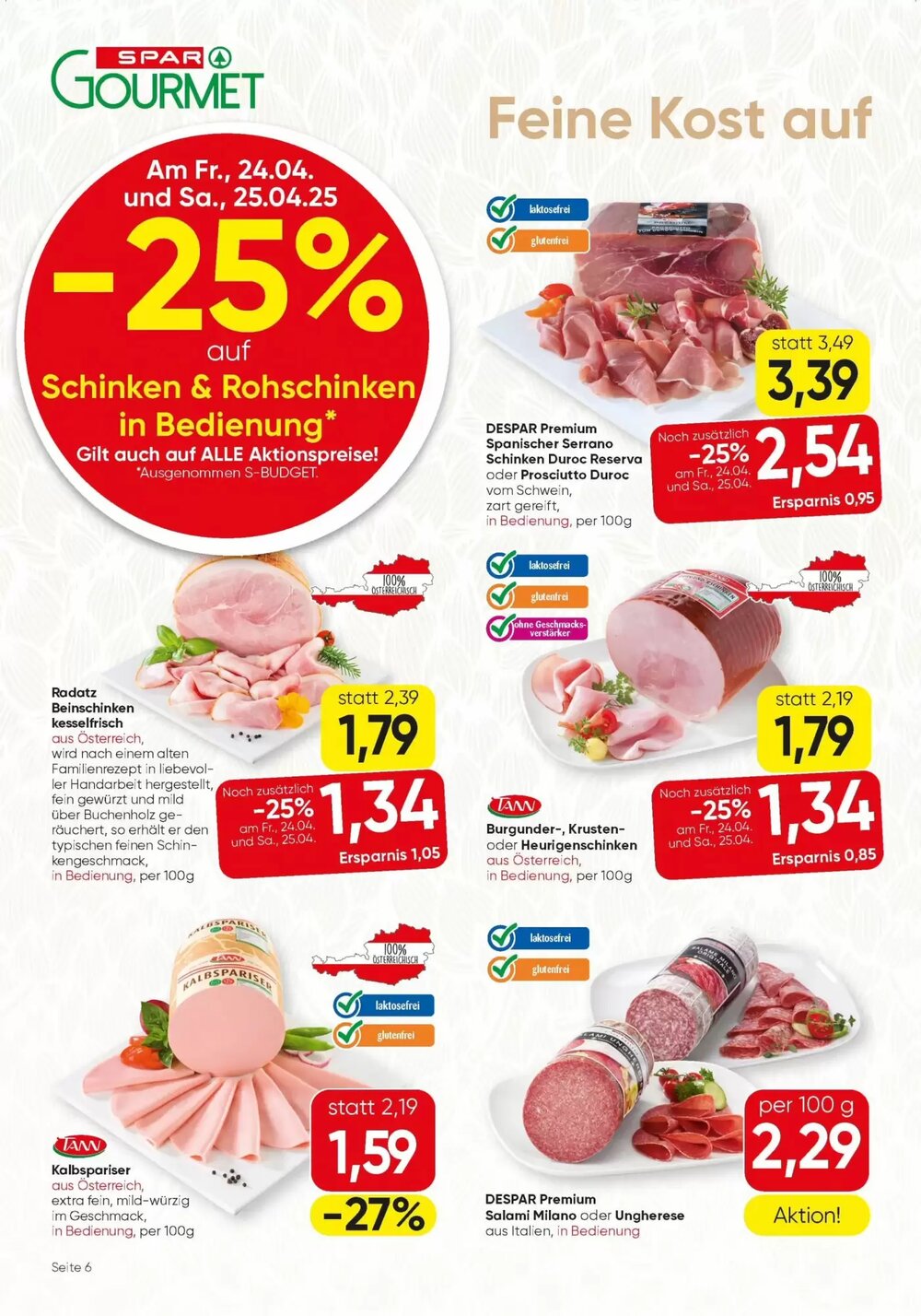 SPAR Gourmet Flugblatt (ab 23.04.2026) - Angebote und Prospekt - Seite 6