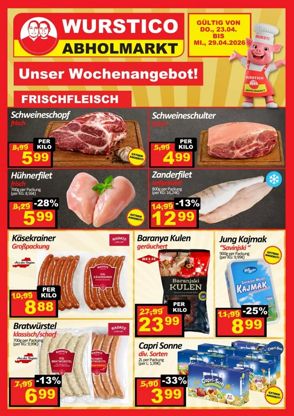 Wurstico Flugblatt (ab 23.04.2026) - Angebote und Prospekt - Seite 1