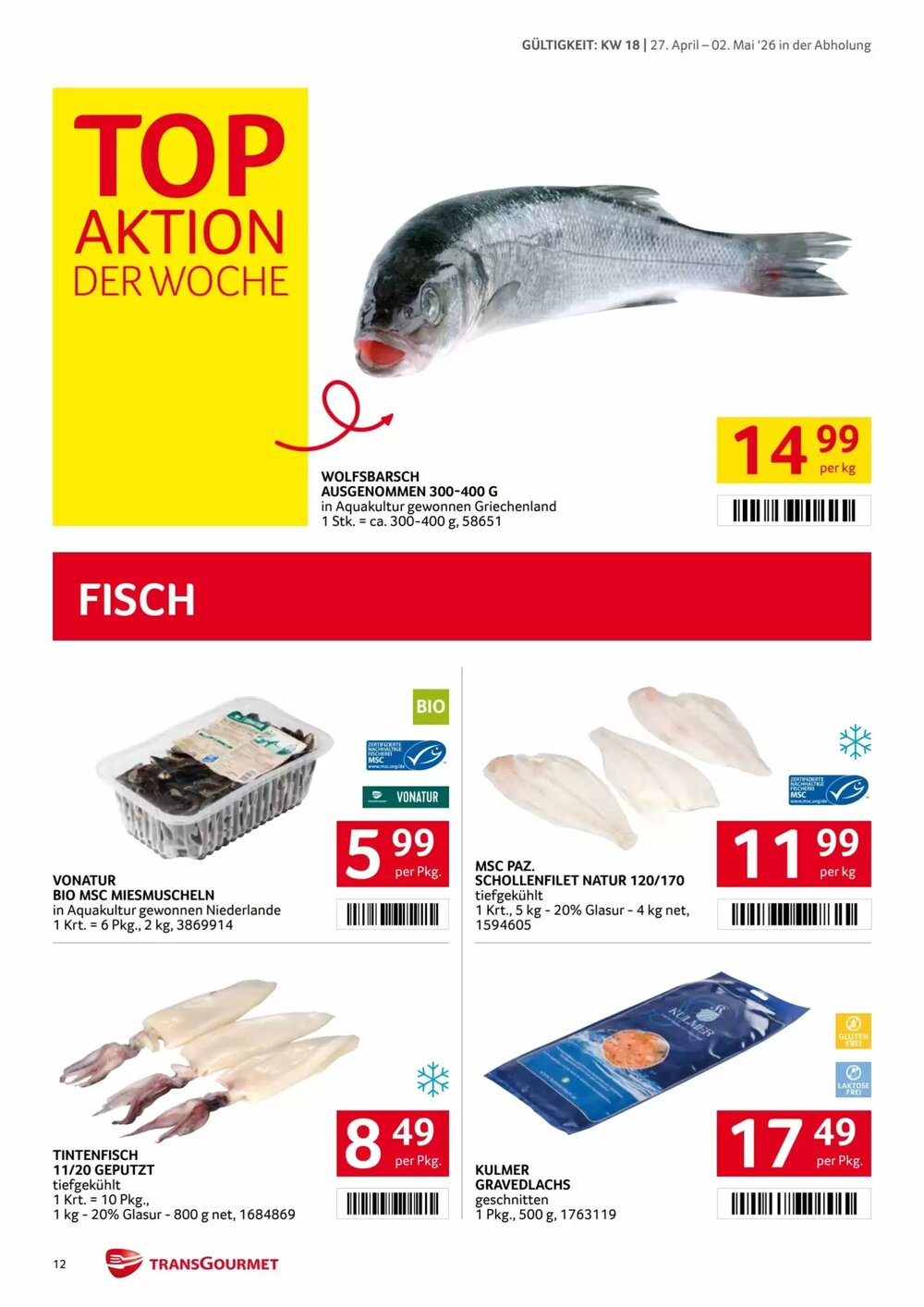 Transgourmet Flugblatt (ab 27.04.2026) - Angebote und Prospekt - Seite 12