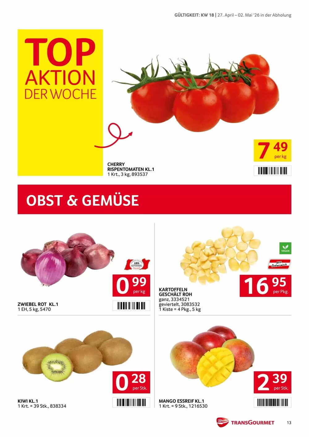 Transgourmet Flugblatt (ab 27.04.2026) - Angebote und Prospekt - Seite 13