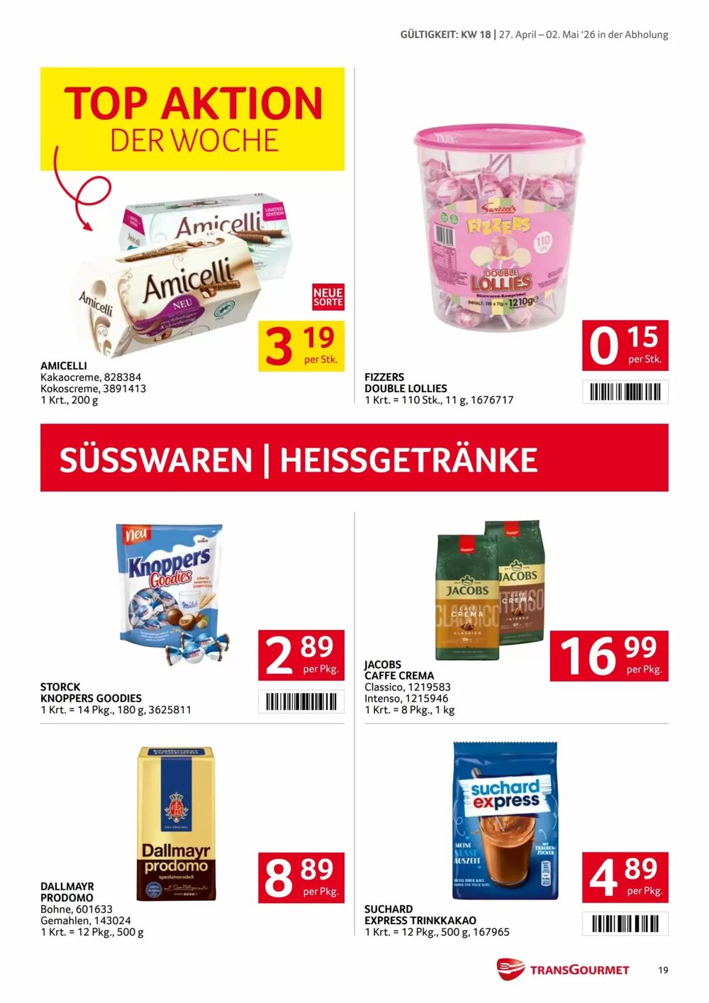 Transgourmet Flugblatt (ab 27.04.2026) - Angebote und Prospekt - Seite 18