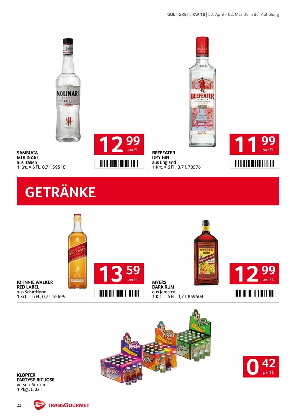 Transgourmet Flugblatt (ab 27.04.2026) - Angebote und Prospekt - Seite 21