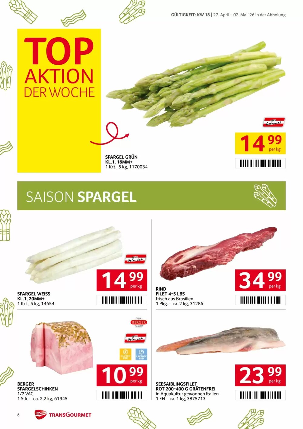 Transgourmet Flugblatt (ab 27.04.2026) - Angebote und Prospekt - Seite 6