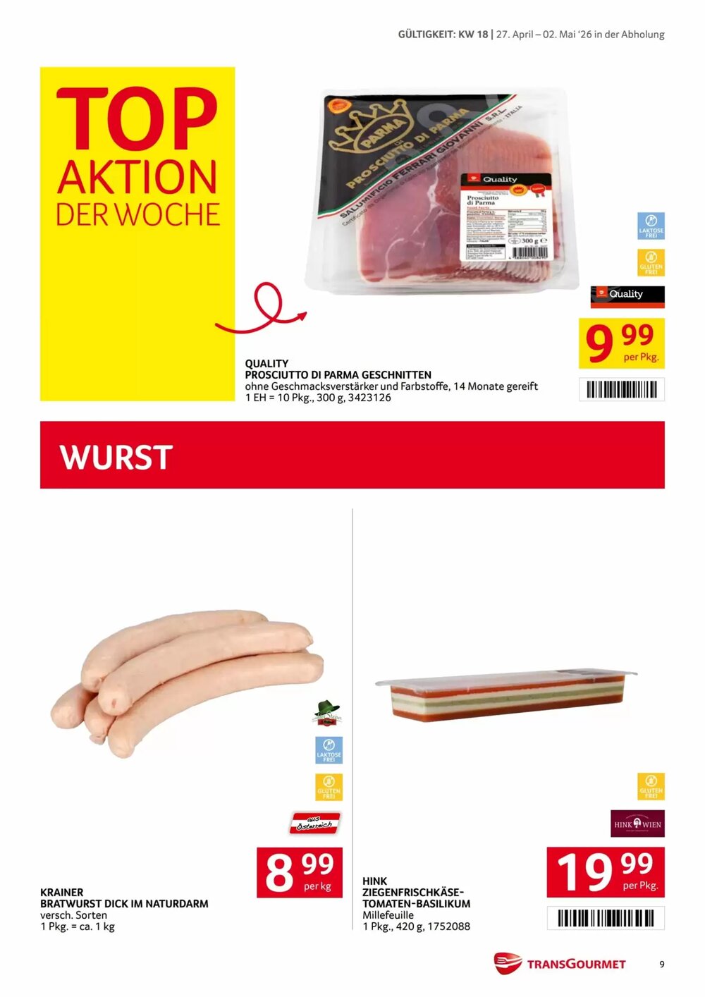 Transgourmet Flugblatt (ab 27.04.2026) - Angebote und Prospekt - Seite 9