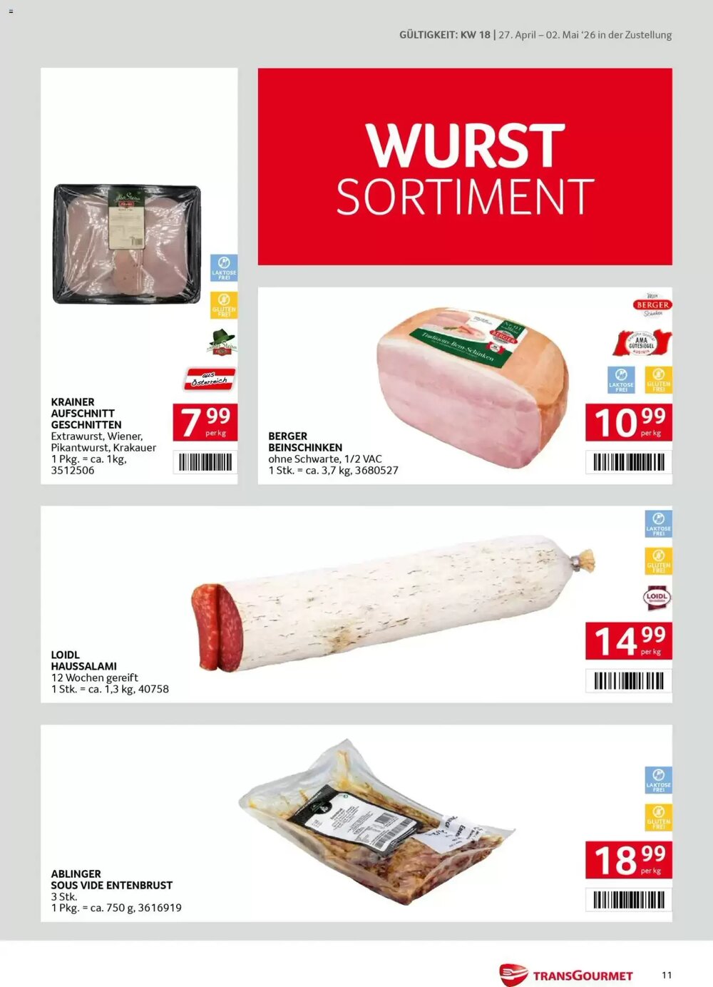 Transgourmet Flugblatt (ab 27.04.2026) - Angebote und Prospekt - Seite 11