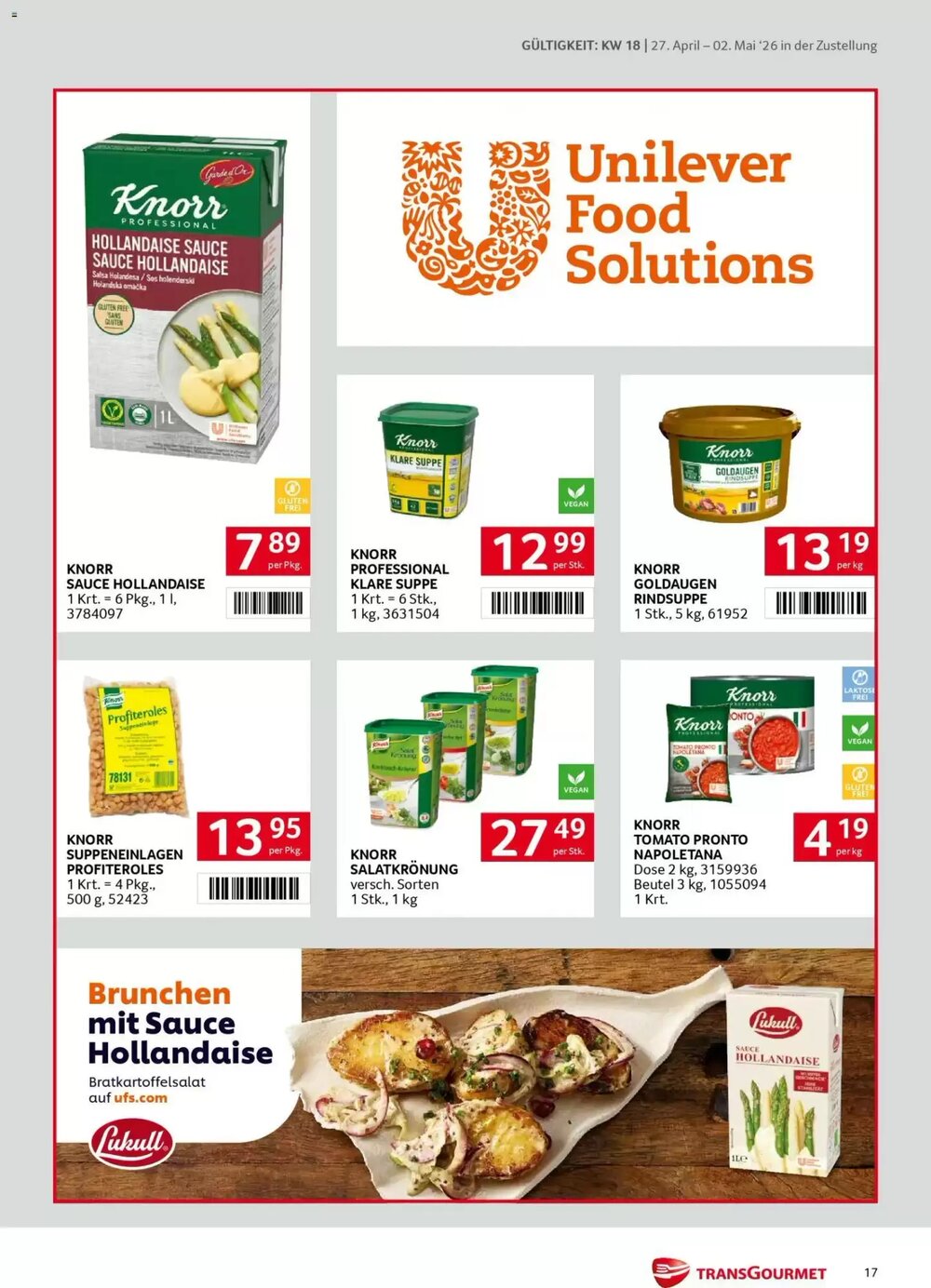 Transgourmet Flugblatt (ab 27.04.2026) - Angebote und Prospekt - Seite 17