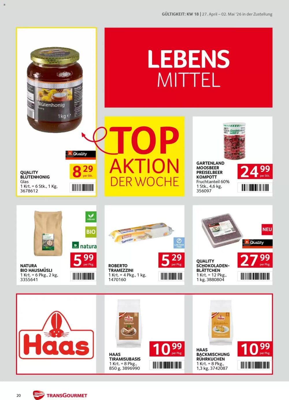 Transgourmet Flugblatt (ab 27.04.2026) - Angebote und Prospekt - Seite 20