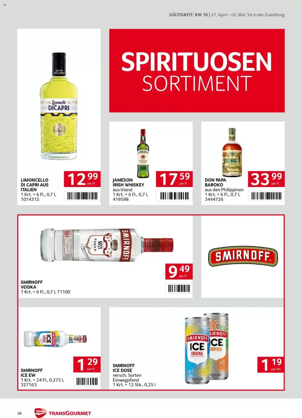 Transgourmet Flugblatt (ab 27.04.2026) - Angebote und Prospekt - Seite 26