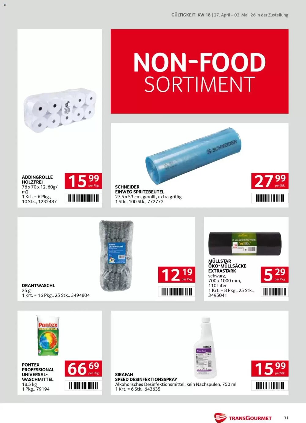 Transgourmet Flugblatt (ab 27.04.2026) - Angebote und Prospekt - Seite 31