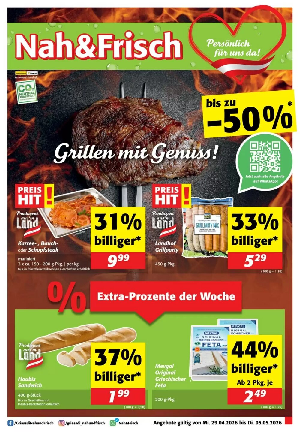 Nah&Frisch Flugblatt (ab 29.04.2026) - Angebote und Prospekt - Seite 1