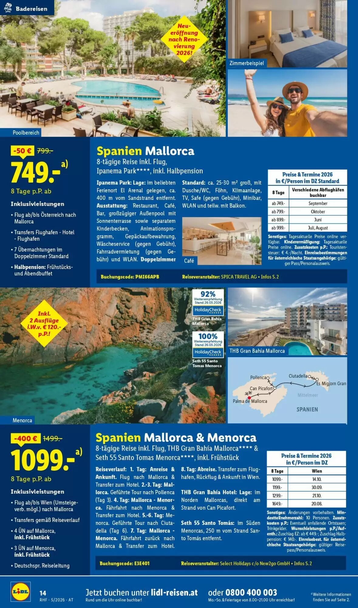 Lidl Reisen Flugblatt (ab 29.04.2026) - Angebote und Prospekt - Seite 14