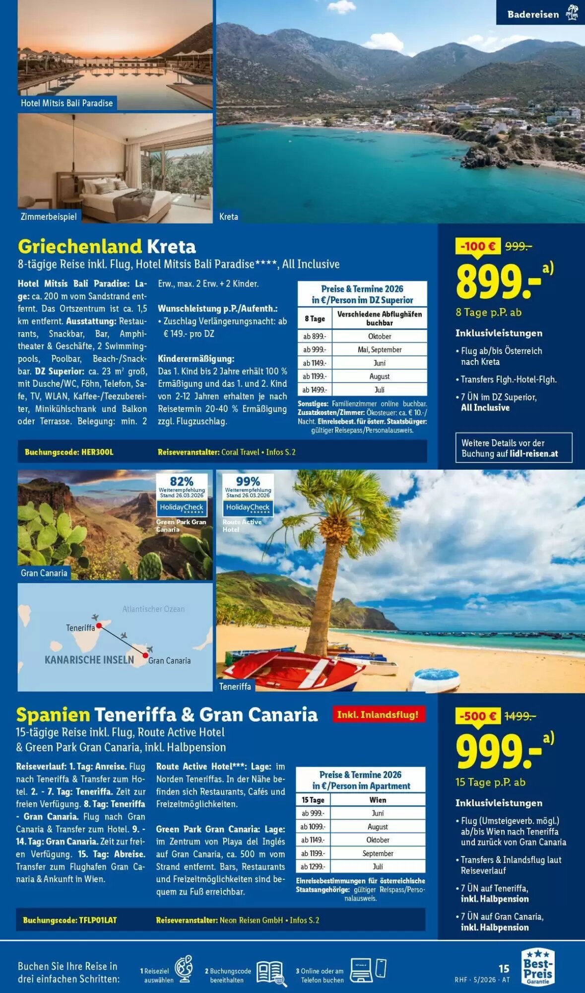 Lidl Reisen Flugblatt (ab 29.04.2026) - Angebote und Prospekt - Seite 15