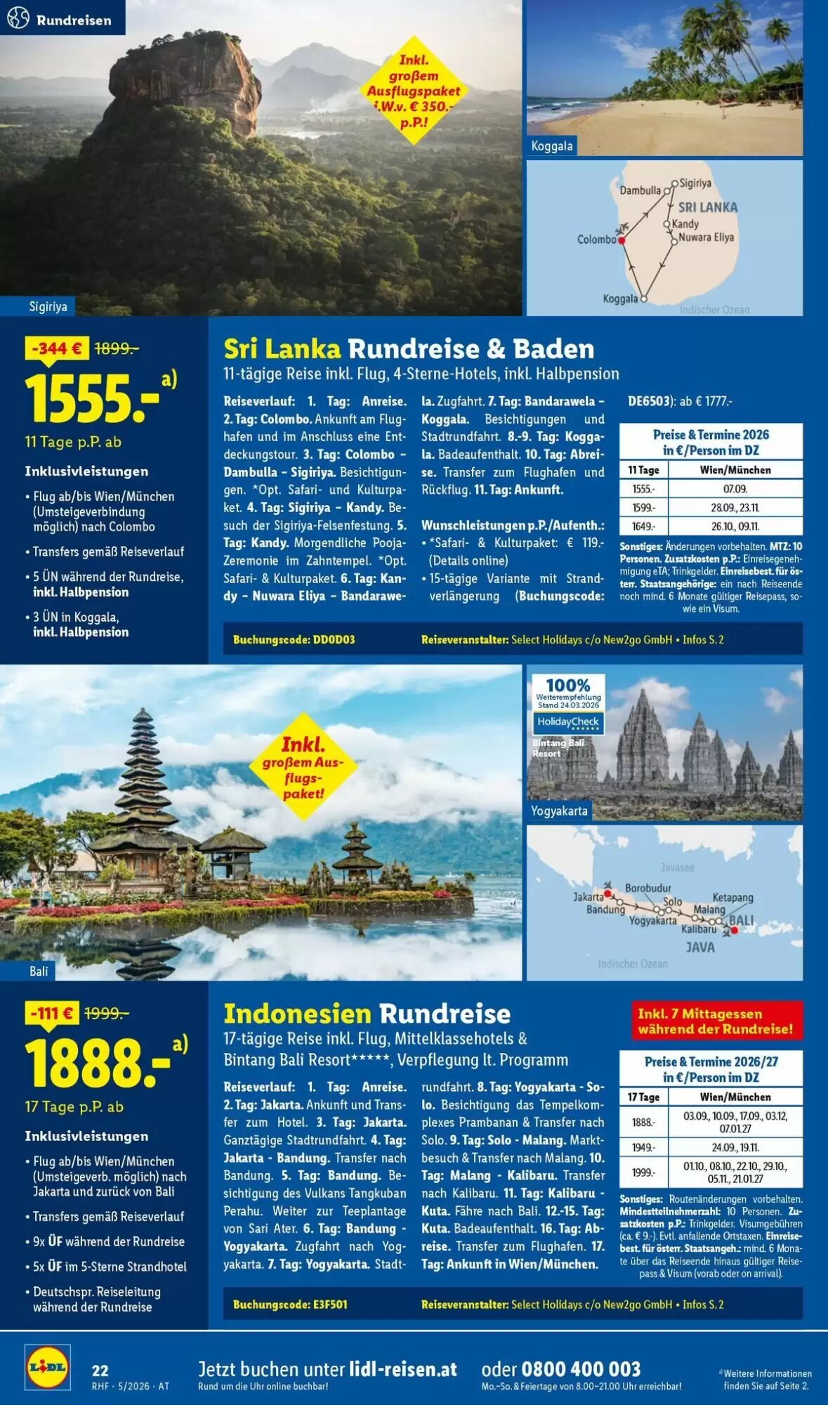 Lidl Reisen Flugblatt (ab 29.04.2026) - Angebote und Prospekt - Seite 22
