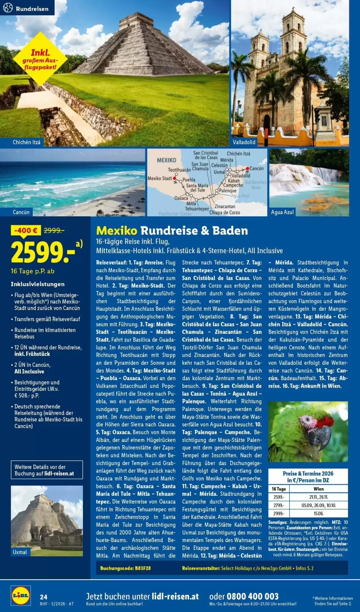 Lidl Reisen Flugblatt (ab 29.04.2026) - Angebote und Prospekt - Seite 24